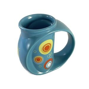 CHIP CHAPMAN Solar Aqua Mug Miam Miam 14oz MCM Retro Light Blue Circle Design